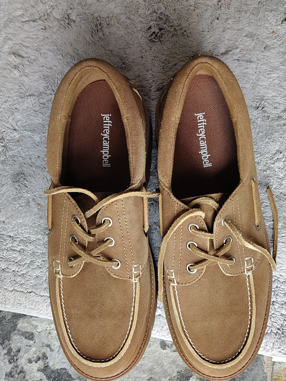 Jeffrey Campbell Crushed T Lug Platform Suede Boat Shoes